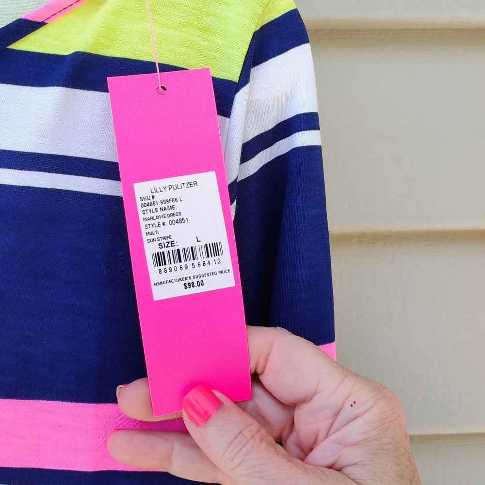 NWT Lilly Pulitzer Multi Sun Stripe Dress